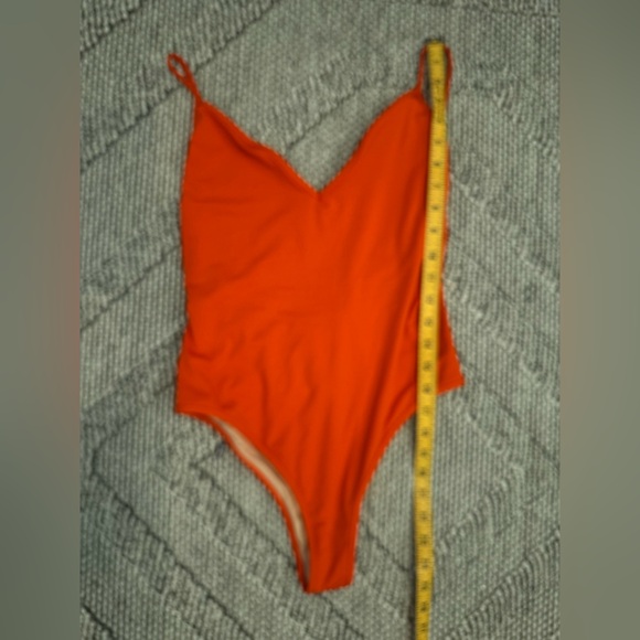 J.Crew  NWT Playa Women’s Open Back criss cross  Orange One Piece SwimSuit M - Picture 15 of 16